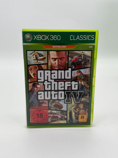 Grand Theft Auto IV Microsoft XBox 360 Classics Akzeptabler Zustand CIB OVP