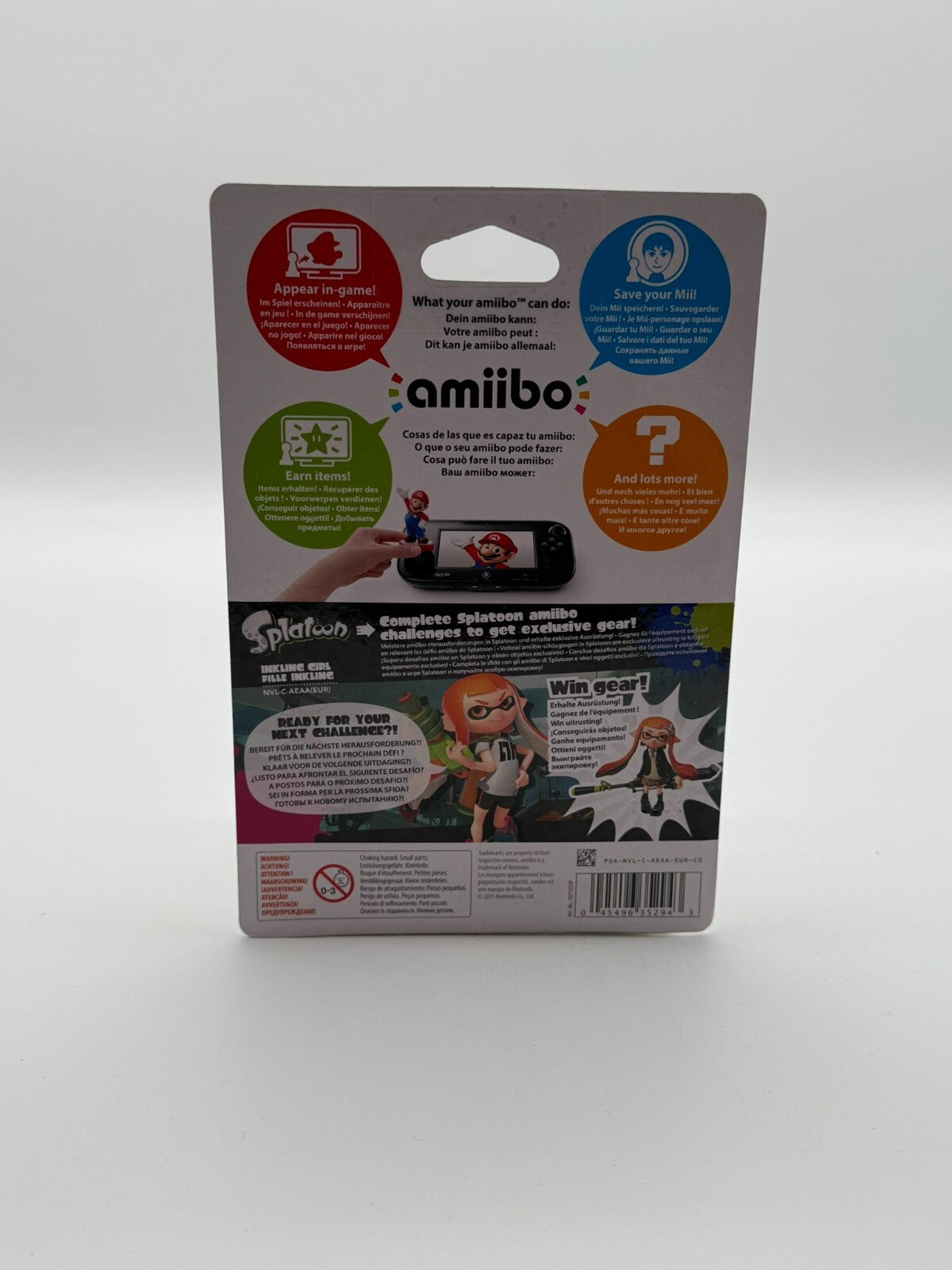 Splatoon Inkling Girl Fille Inkling Amiibo 3DS Wii U Switch Neuf & Inutilisé