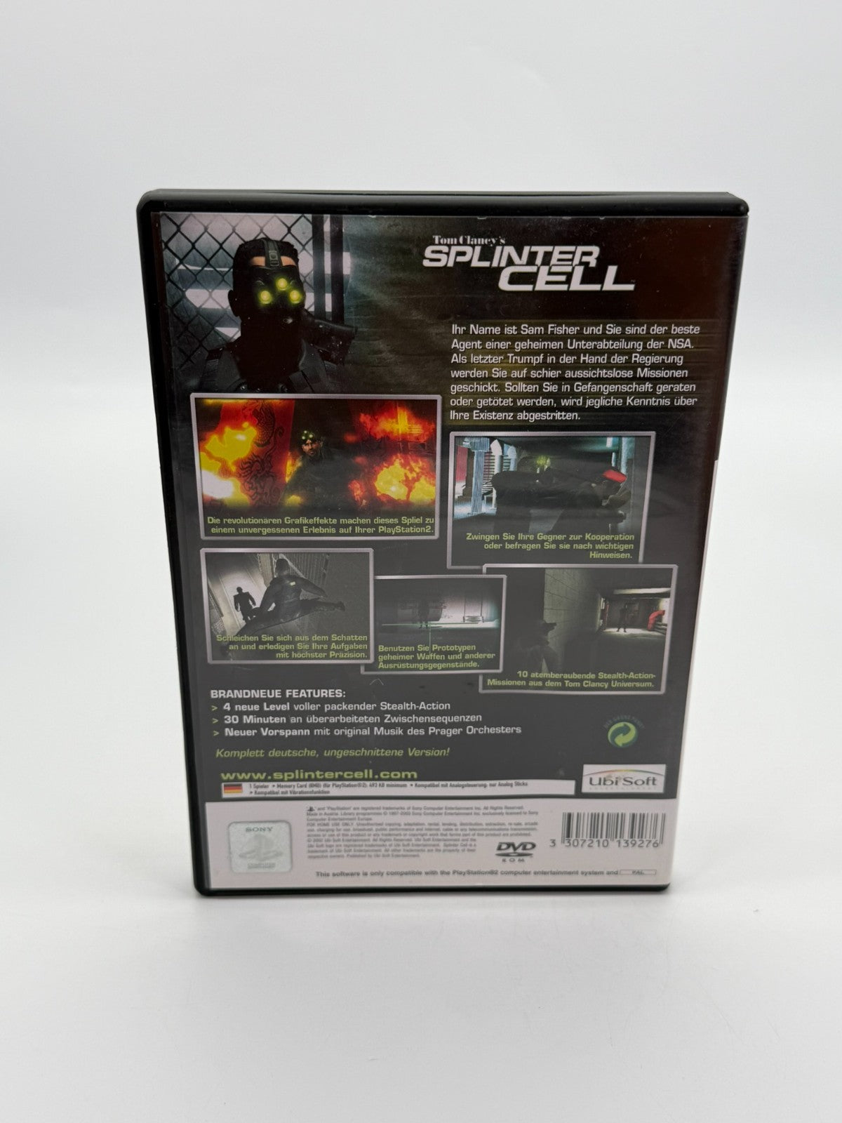 Tom Clancys Splinter Cell Sony Playstation 2 guter Zustand CIB OVP