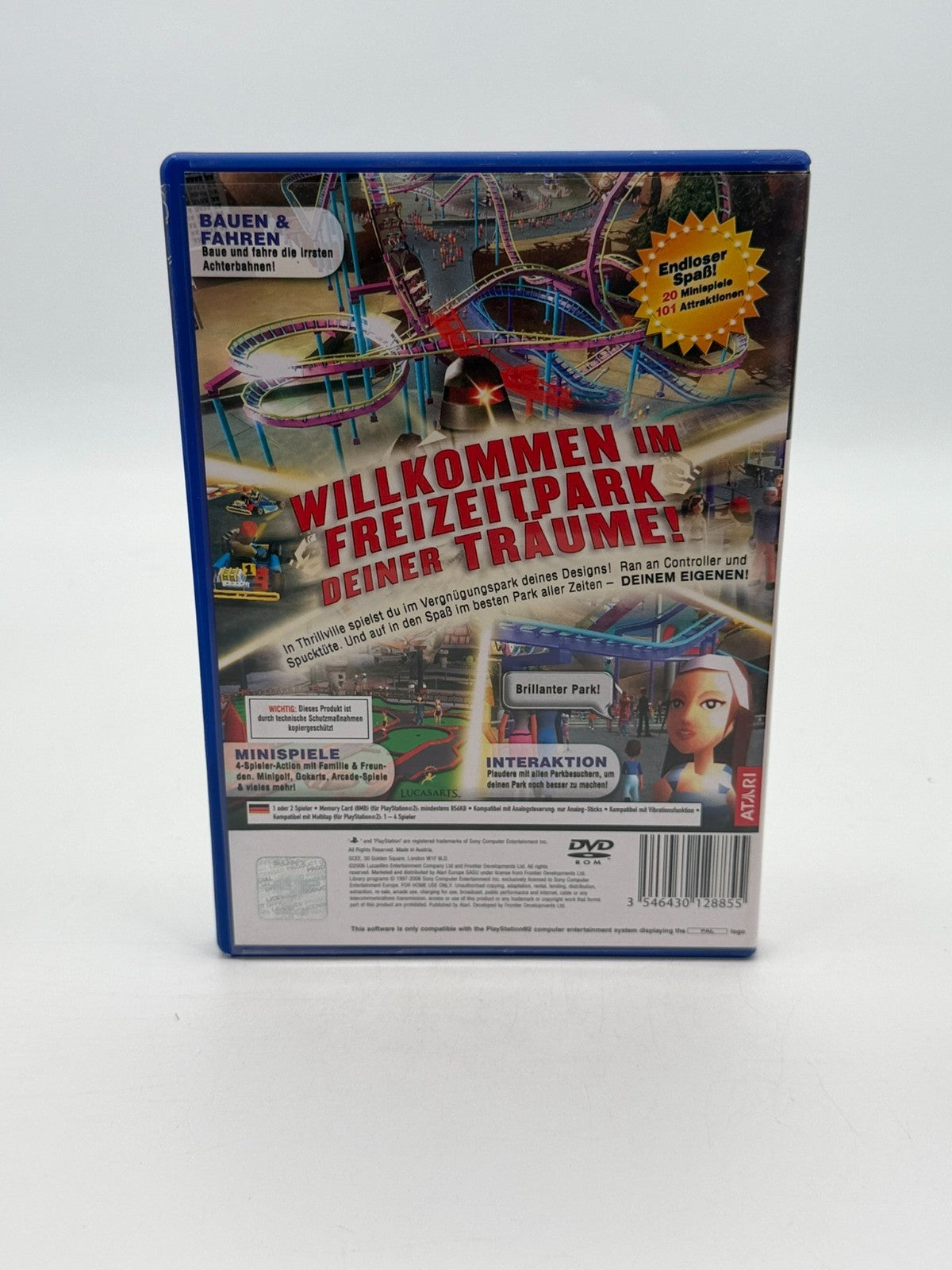 Thrillville Sony Playstation 2 guter Zustand CIB OVP