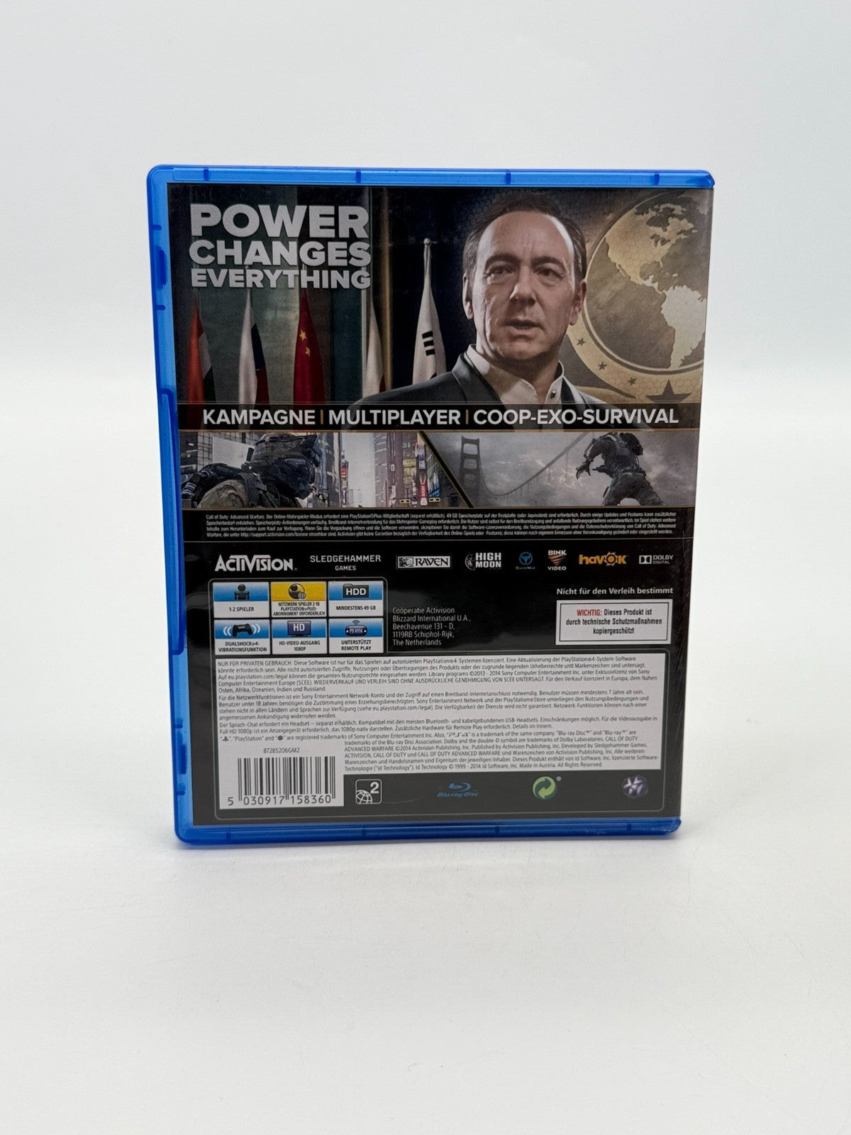 Call Of Duty Advanced Warfare Sony Playstation 4 Très bon état CIB OVP
