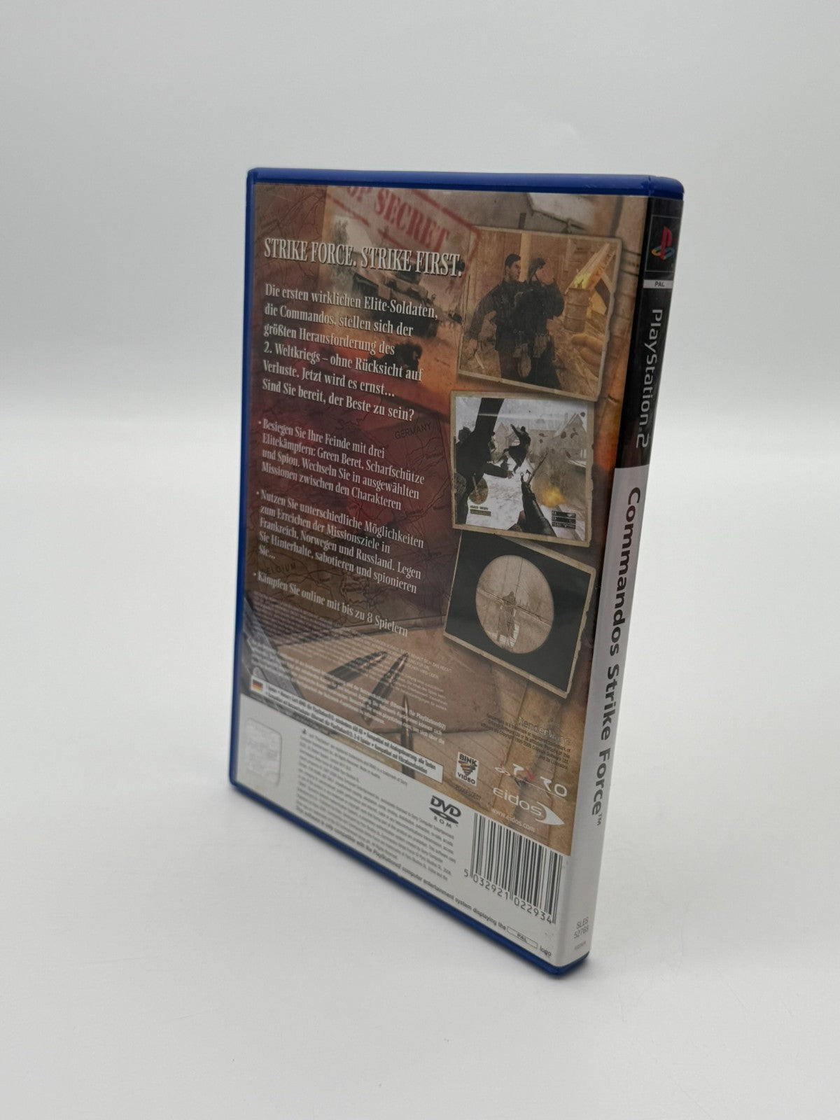 Commandos Strike Force Sony Playstation 2 bon état CIB OVP