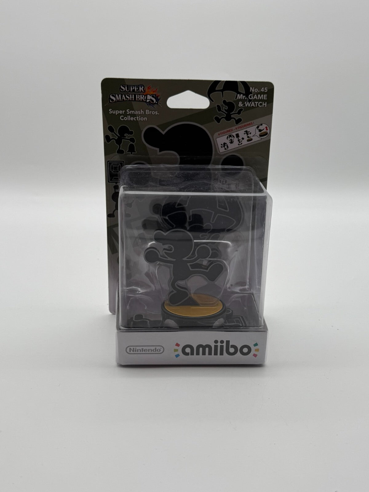 Super Smash Bros. Mr. Game & Watch Nº 45 Amiibo 3DS Wii U Switch Neuf Jamais utilisé