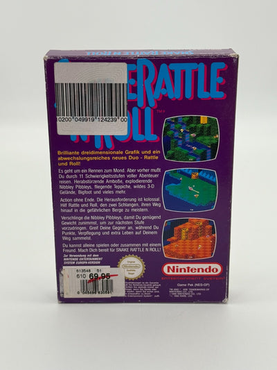 Snake Rattle 'n' Roll Nintendo NES Sehr guter Zustand CIB OVP Retro
