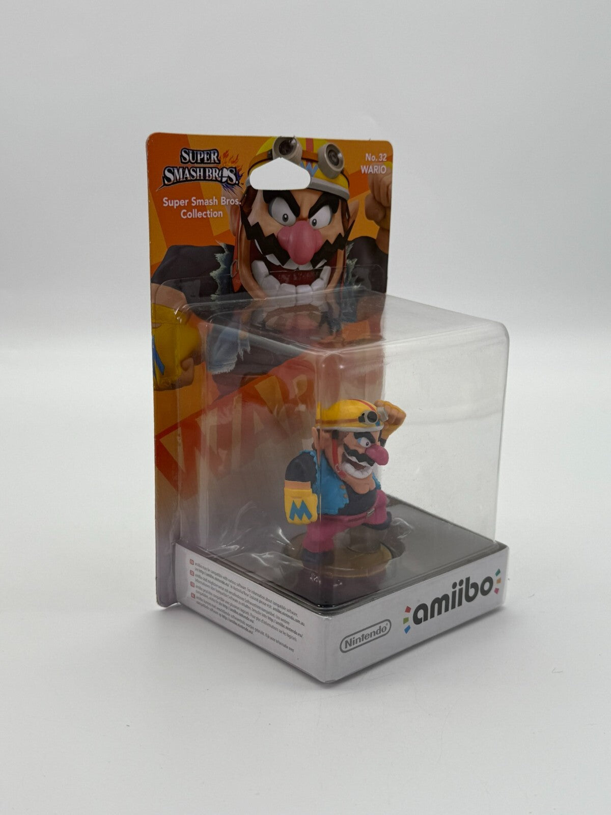 Super Smash Bros. Wario No. 23 Amiibo 3DS Wii U Switch New Factory Sealed