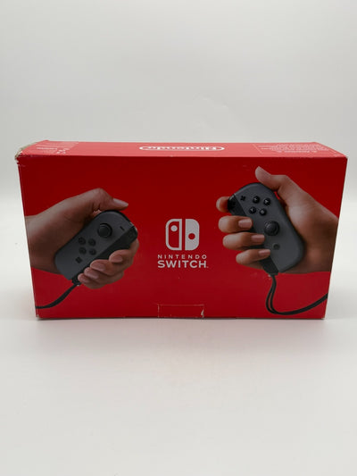 Nintendo Switch V2 Konsole Grau guter Zustand mit Originalverpackung hintere Halterung fehlt