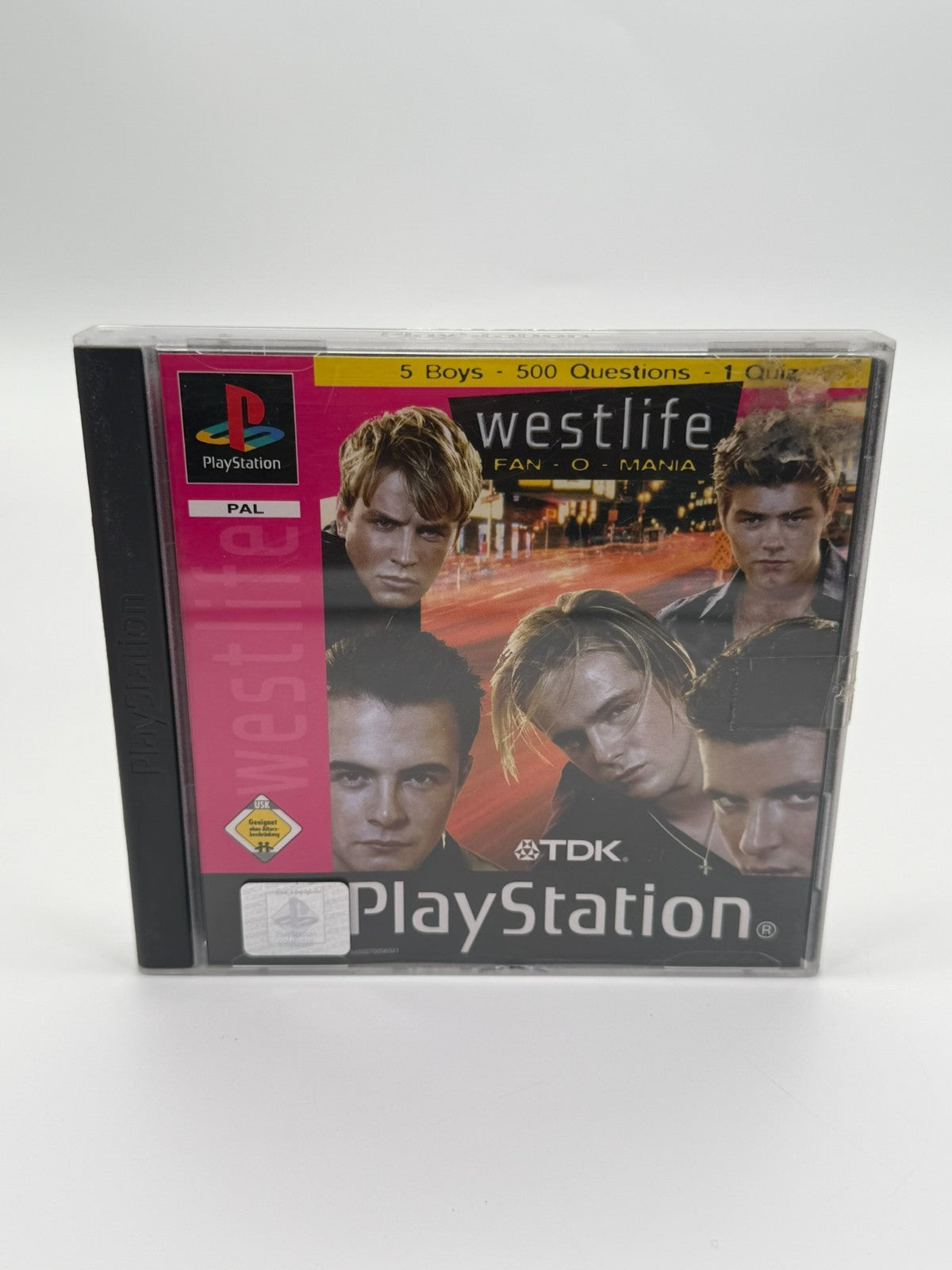 Westlife Fan-O-Mania Sony Playstation 1 guter Zustand CIB OVP