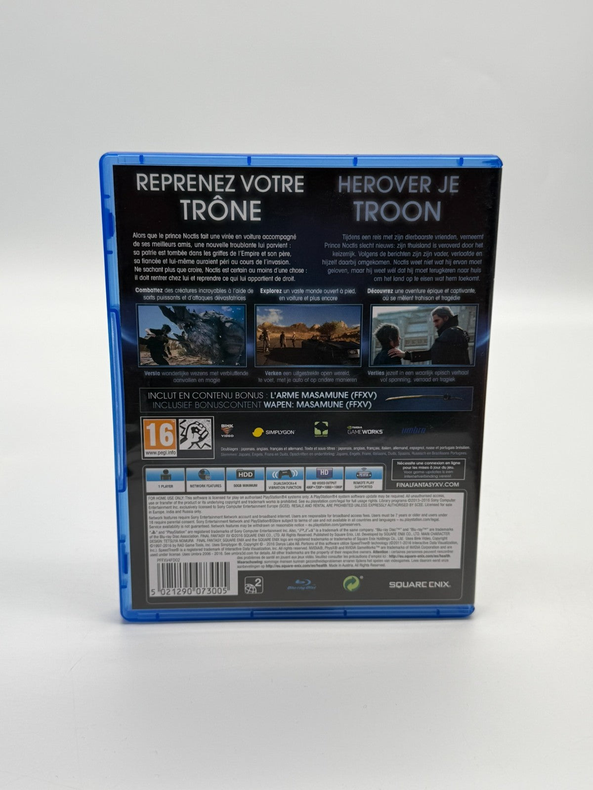 Final Fantasy XV Day One Edition Sony Playstation 4 Très bon état Complet en boîte