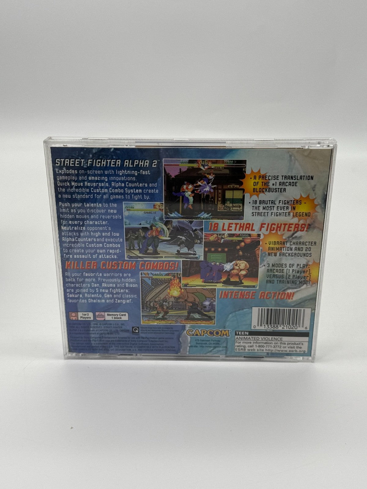 Street Fighter Alpha 2 Sony Playstation 1 NTSC-U/C guter Zustand CIB OVP