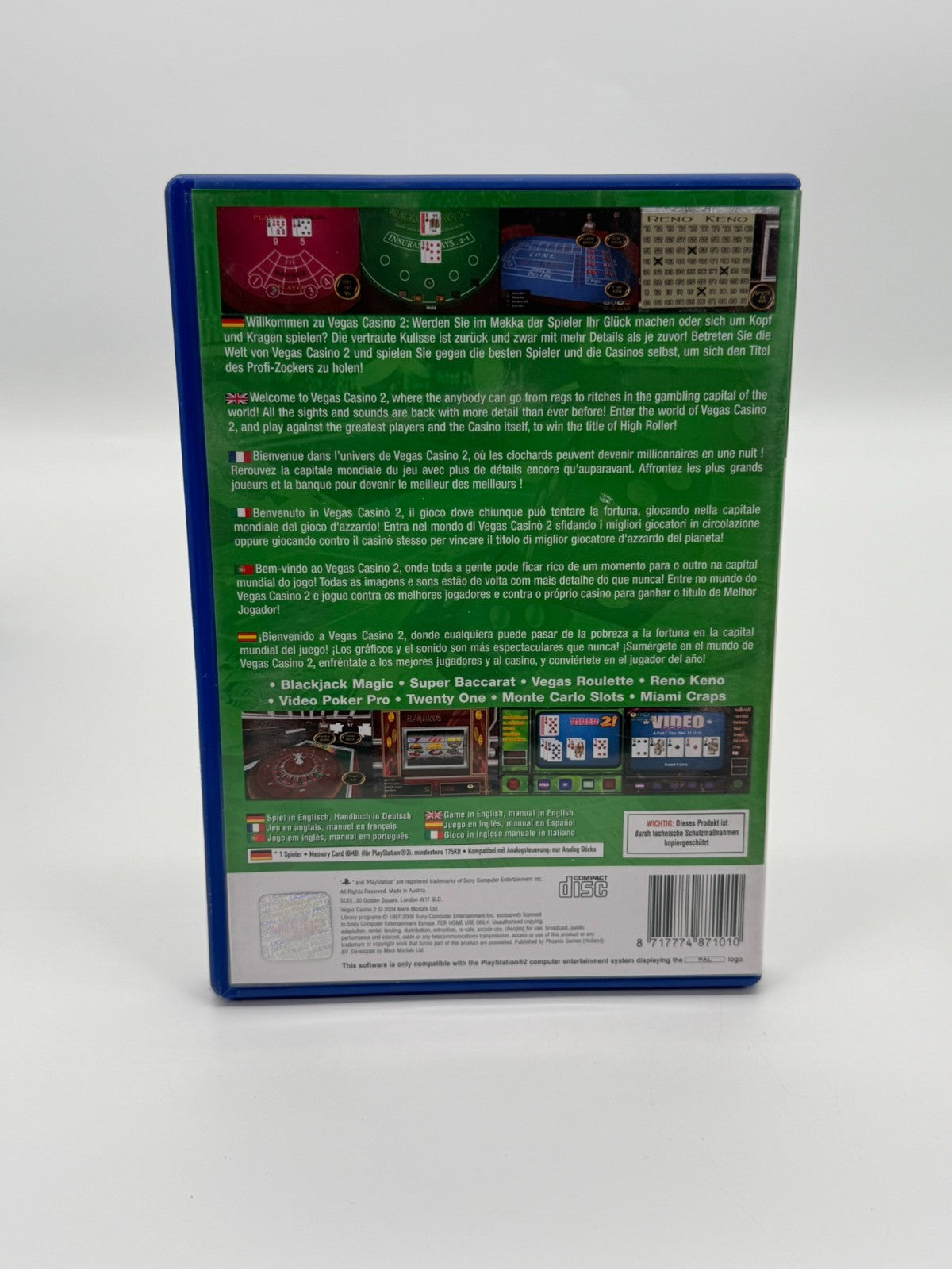 Vegas Casino 2 Sony Playstation 2 guter Zustand CIB OVP