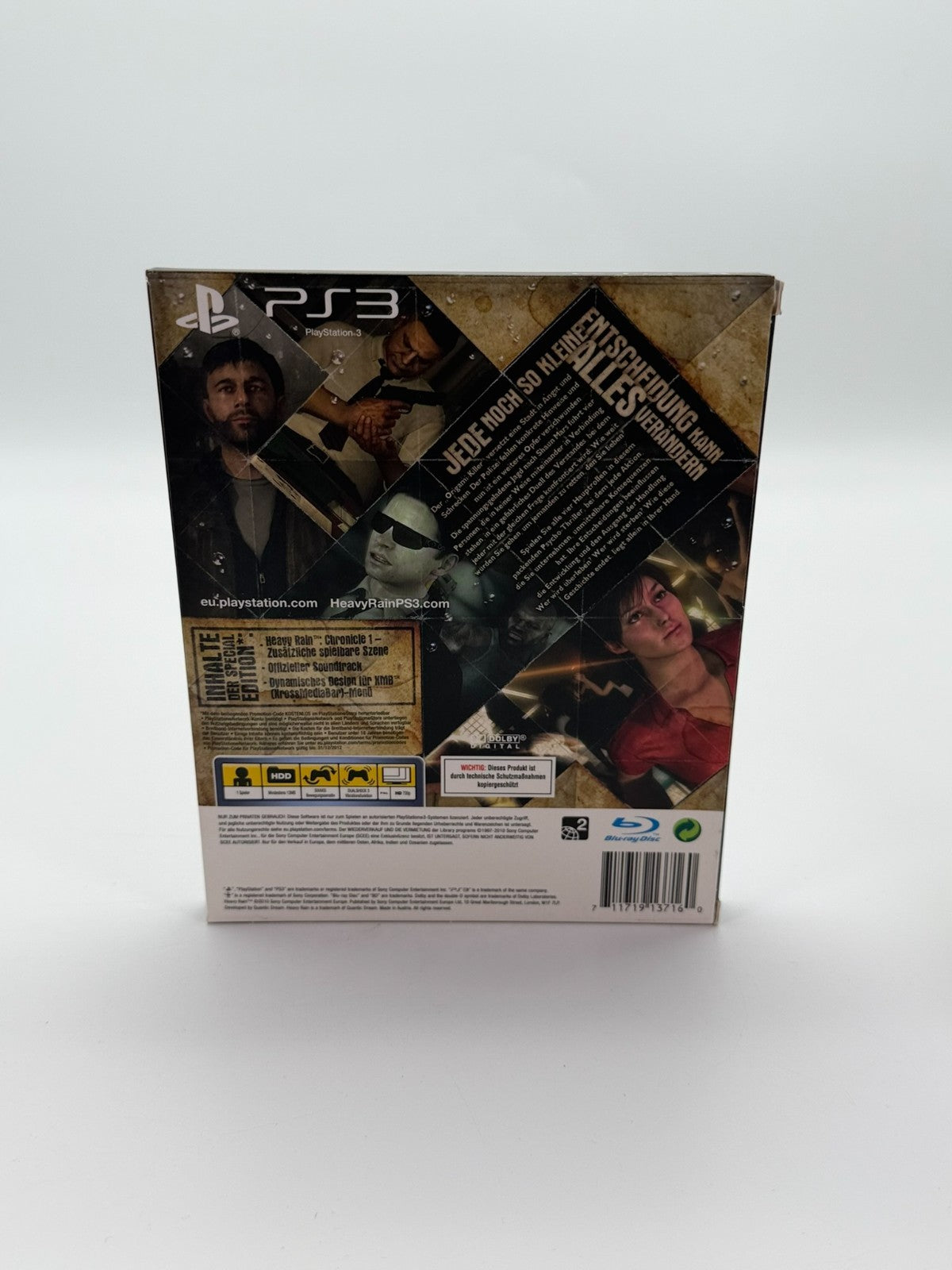 Heavy Rain Special Edition Sony Playstation 3 Sehr guter Zustand CIB OVP