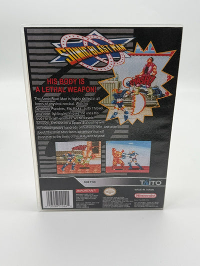 Sonic Blast Man Super Nintendo SNES NTSC-U/C guter Zustand