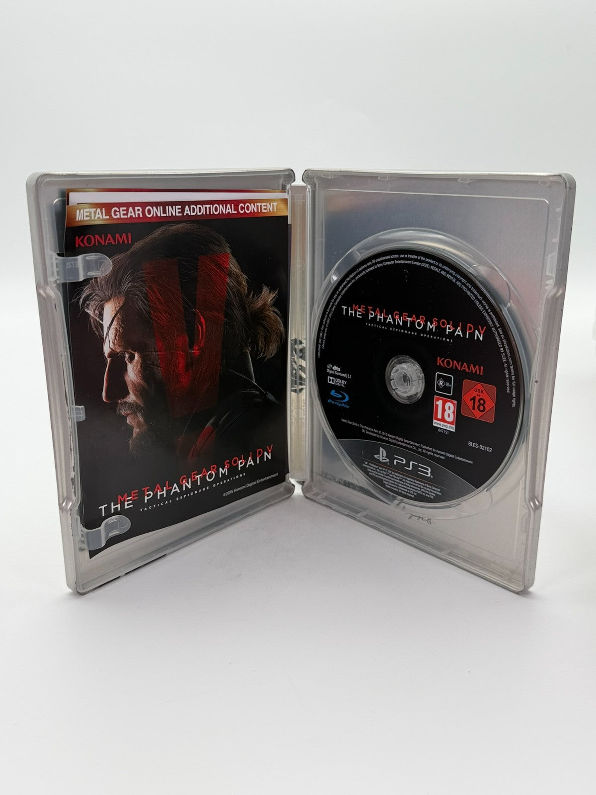 Metal Gear Solid V The Phantom Pain Steelbook Sony Playstation 3 gut CIB OVP