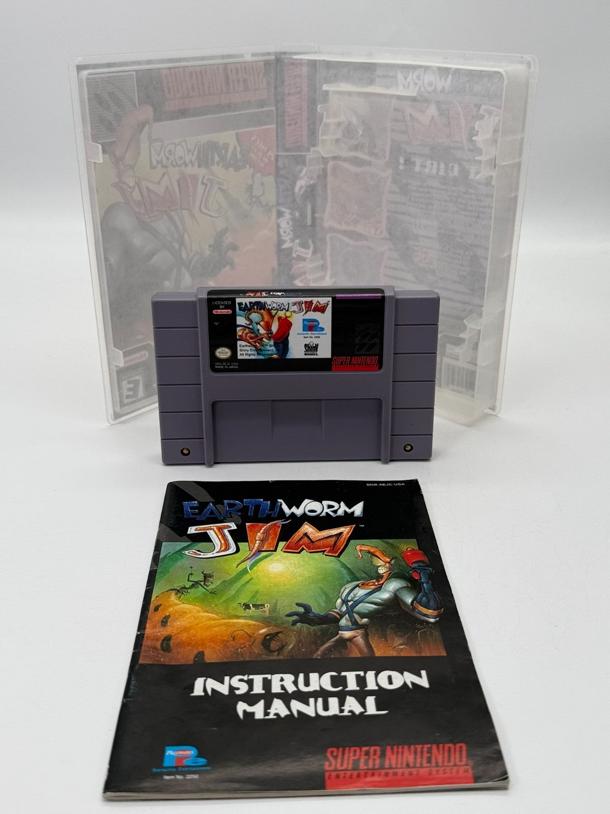 Earthworm Jim Super Nintendo SNES NTSC-U/C bon - très bon livret + cartouche
