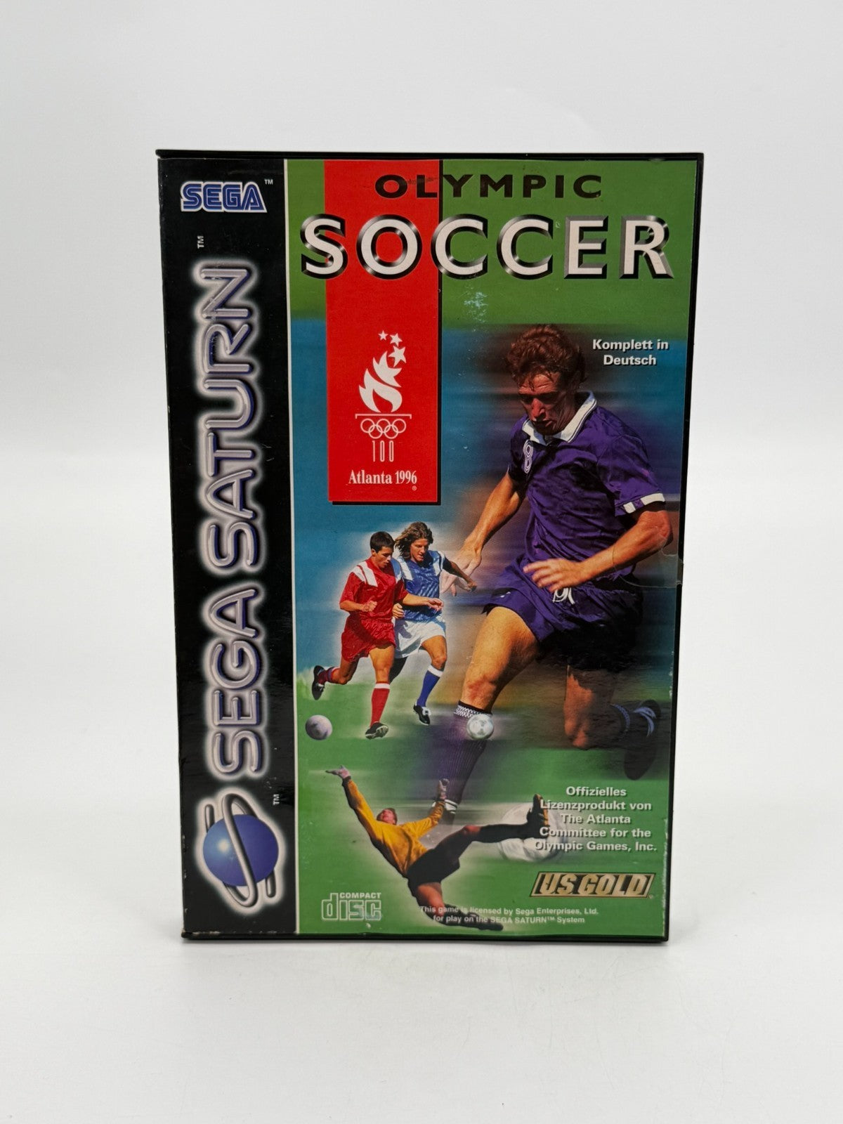 Olympic Soccer Sega Saturn good condition CIB OIB
