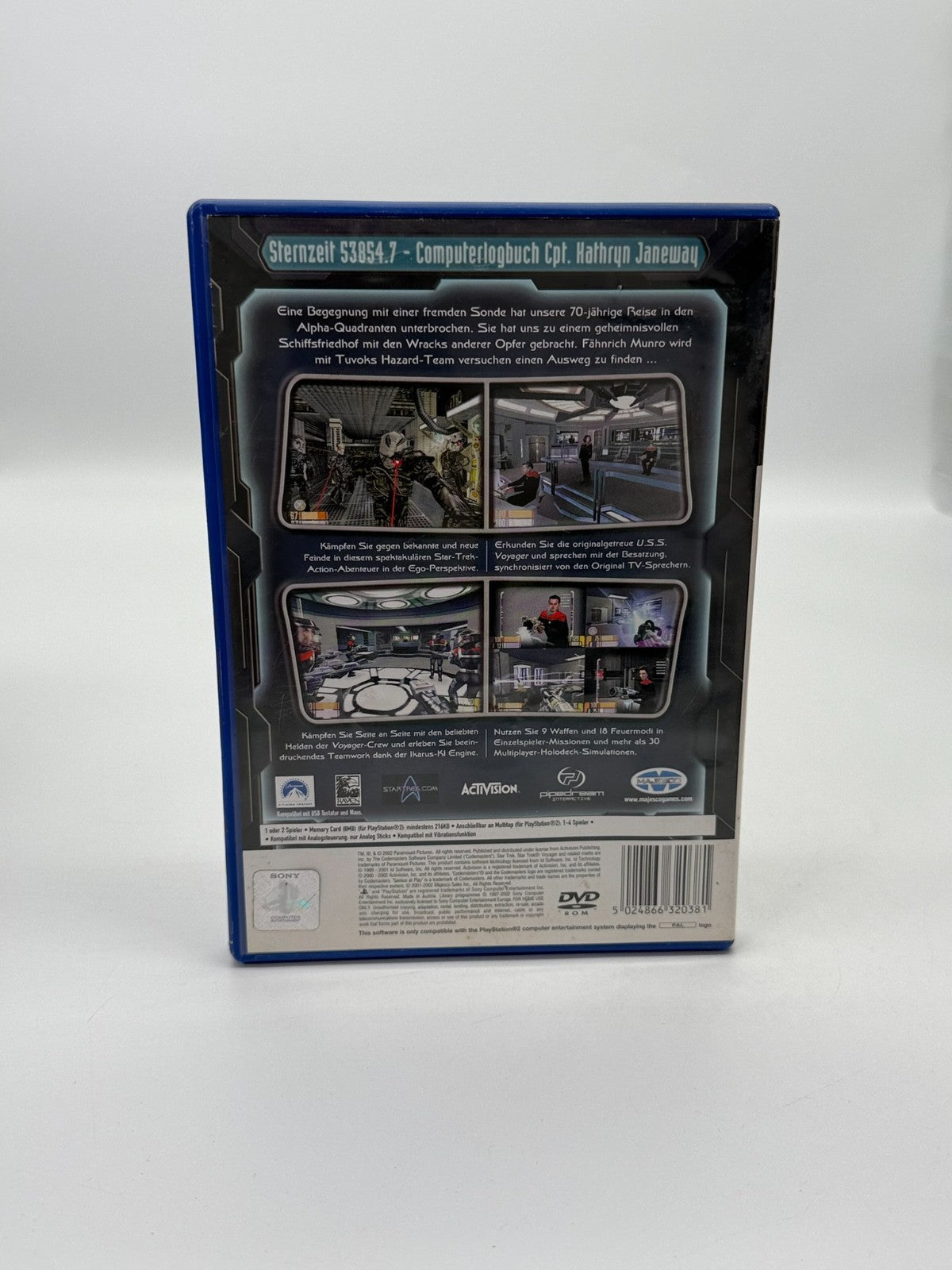 Star Trek Voyager Elite Force Sony Playstation 2 guter Zustand CIB OVP