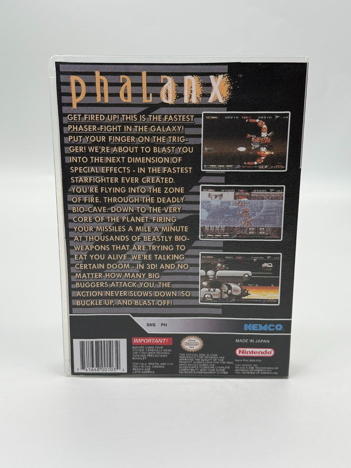 Phalanx Super Nintendo SNES NTSC-U/C bon état Cartouche + manuel