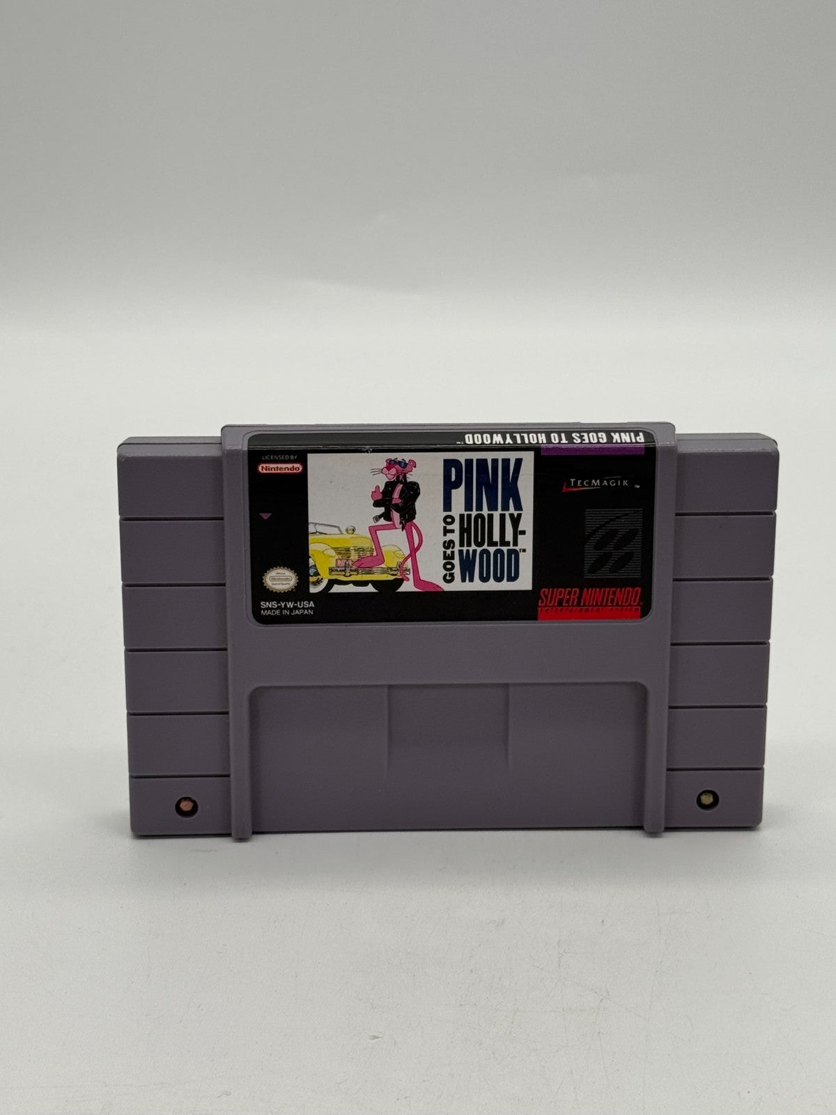Pink Goes To Hollywood Super Nintendo SNES NTSC-U/C good condition Cartridge + Box