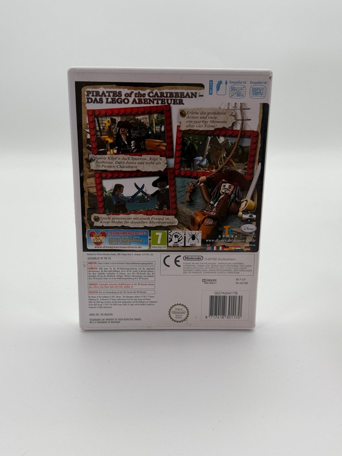 Lego Pirates of the Caribbean Das Videospiel Nintendo Wii Sehr guter Zustand CIB