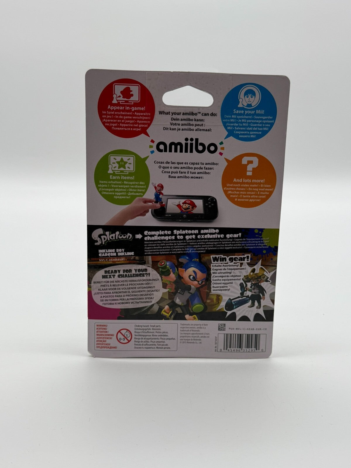 Splatoon Garçon Inkling Amiibo 3DS Wii U Switch Neuf & Inutilisé