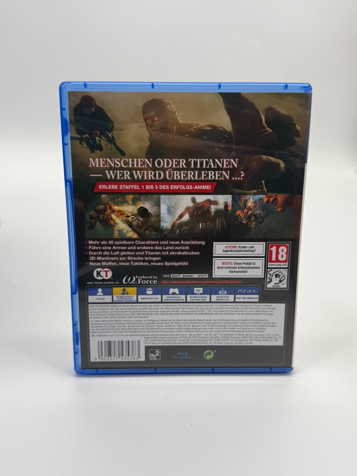 A.O.T. 2: Final Battle Sony Playstation 4 Like New CIB OVP