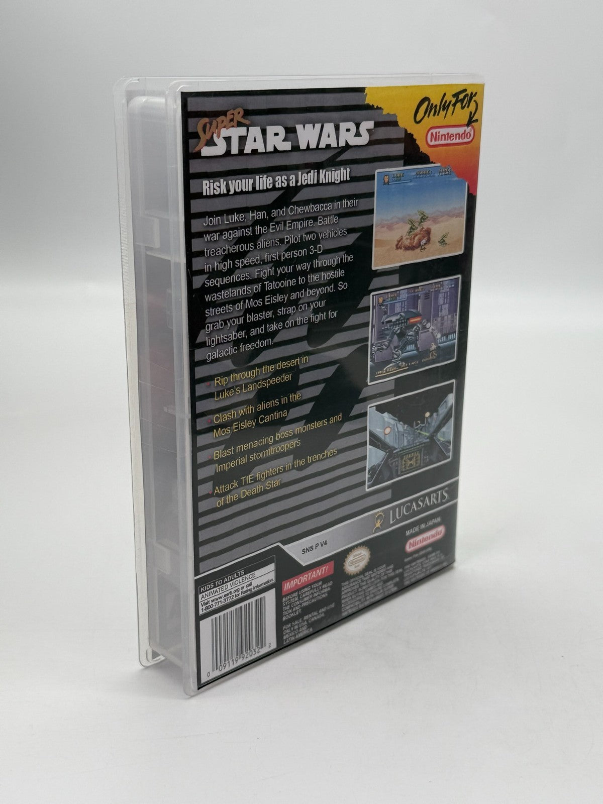 Super Star Wars Super Nintendo SNES NTSC-U/C bon état Cartouche + Manuel