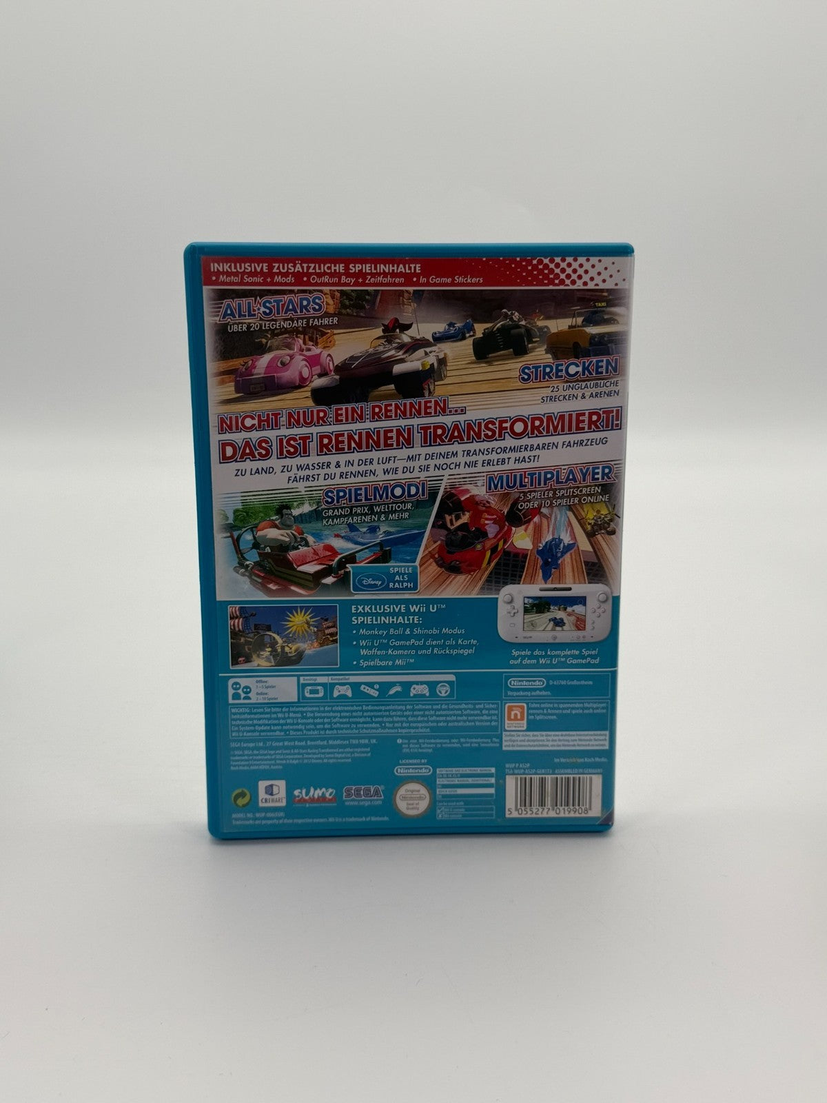 Sonic All Star Racing Transformed Nintendo Wii U good condition CIB OVP