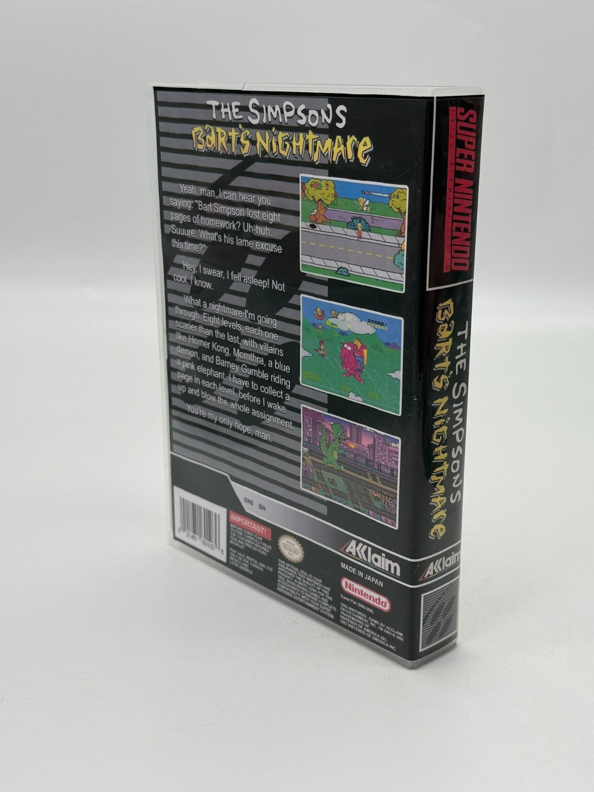 The Simpsons Barts Nightmare Super Nintendo SNES NTSC-U/C Guter Zustand