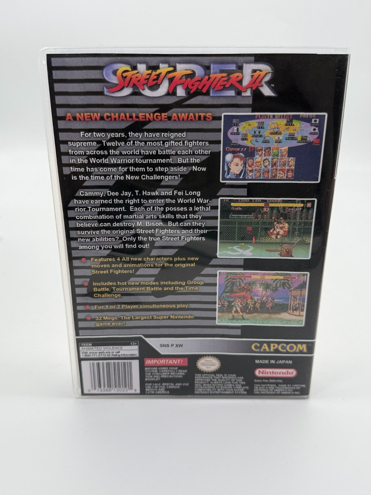 Super Street Fighter II Super Nintendo SNES NTSC-U/C bon état