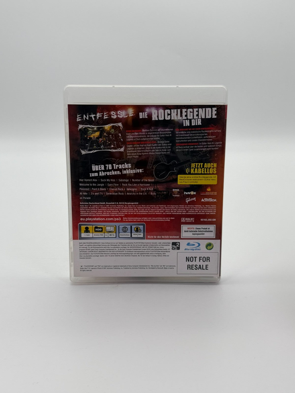 Guitar Hero III Legends of Rock Sony Playstation 3 Sehr guter Zustand CIB OVP
