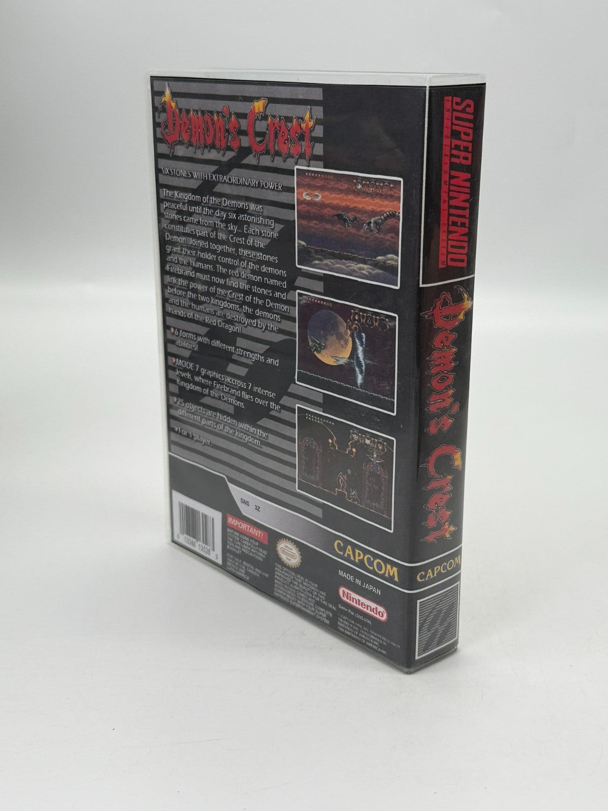 Demons Crest Super Nintendo SNES NTSC-U/C guter Zustand Anleitung + Modul