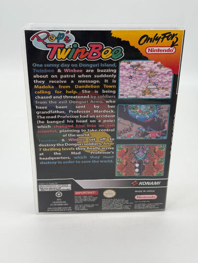 Pop´n TwinBee Super Nintendo SNES PAL bon état Cartouche + Housse de protection