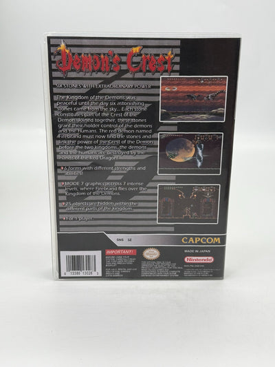 Demons Crest Super Nintendo SNES NTSC-U/C guter Zustand Anleitung + Modul