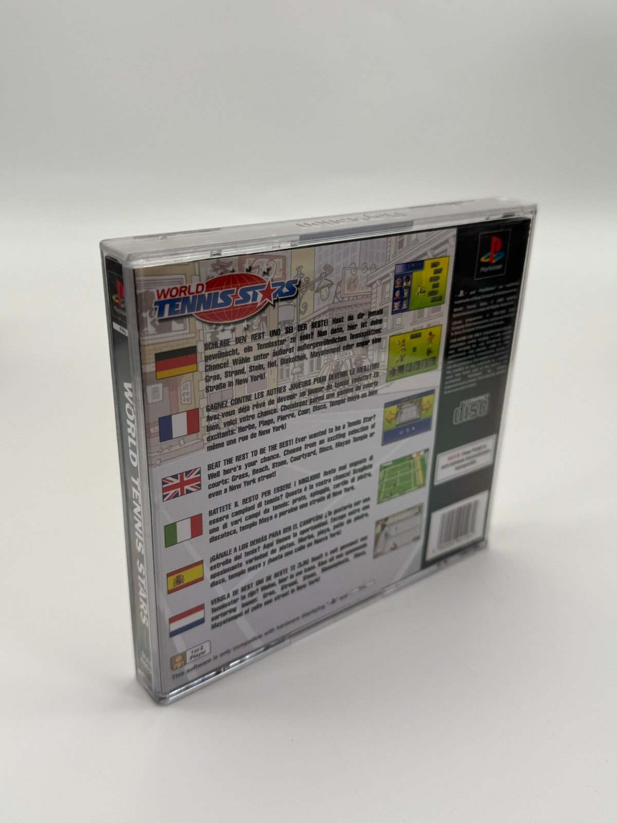World Tennis Stars Sony Playstation 1 guter Zustand CIB OVP