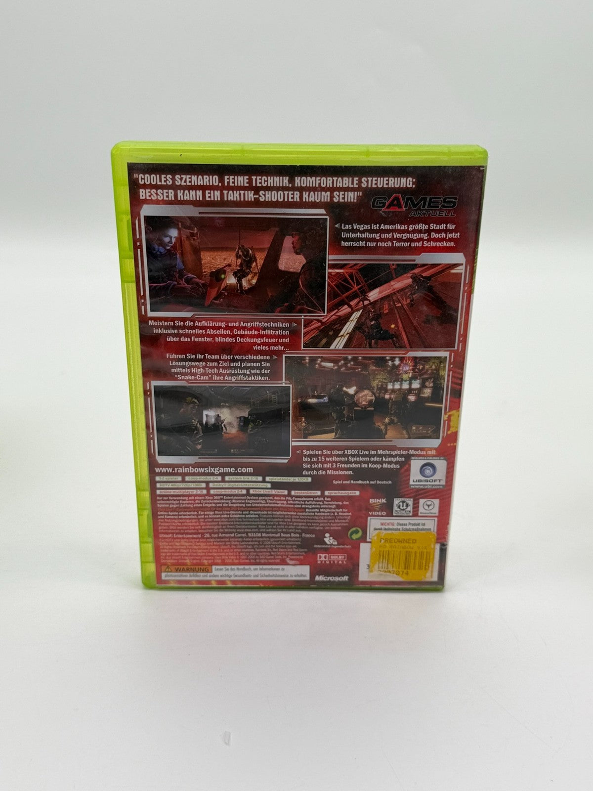 Tom Clancy's Rainbow Six Vegas Microsoft Xbox 360 Acceptable Condition CIB OVP