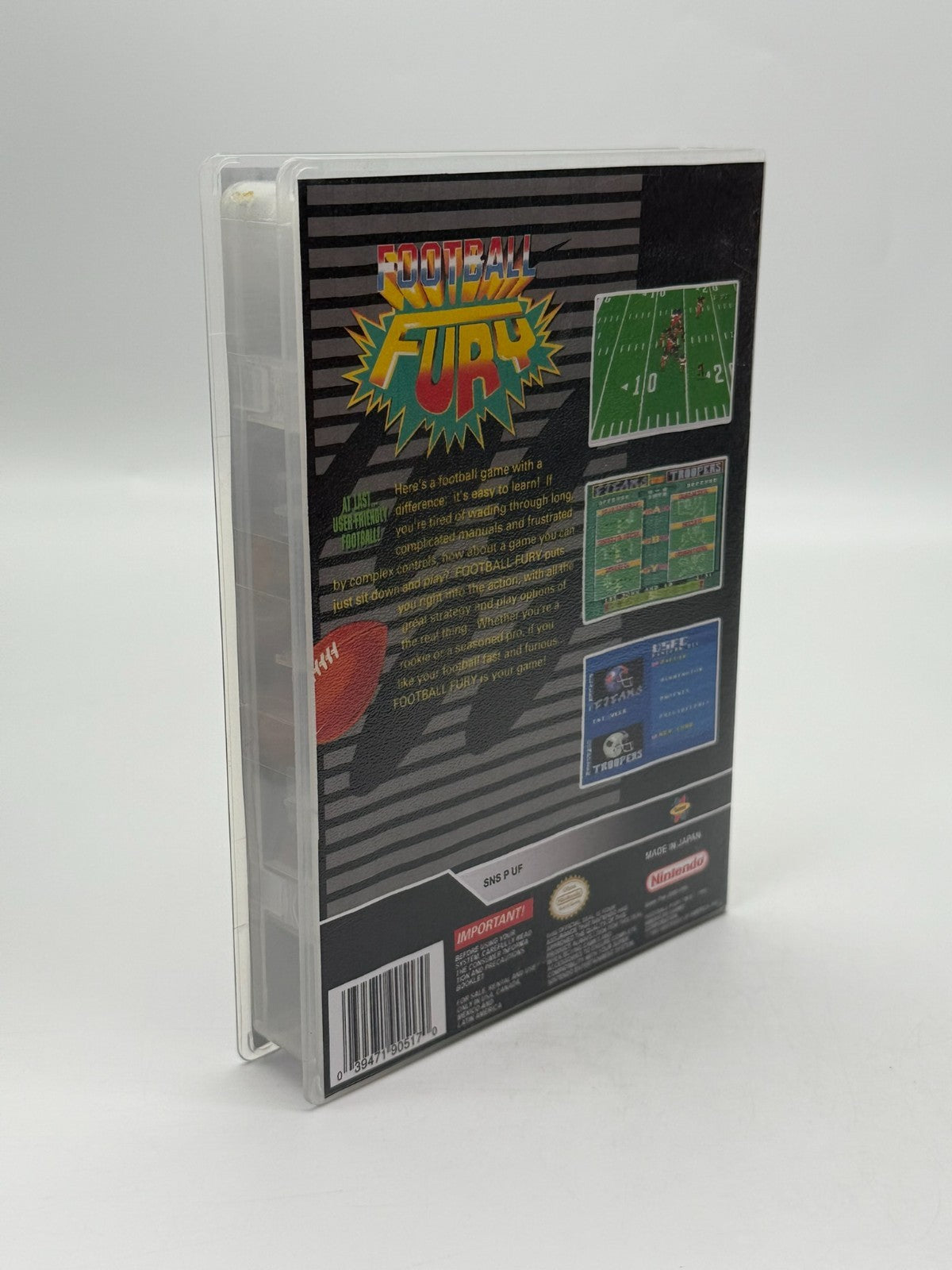 Football Fury Super Nintendo SNES NTSC-U/C bon - très bon cartouche + notice