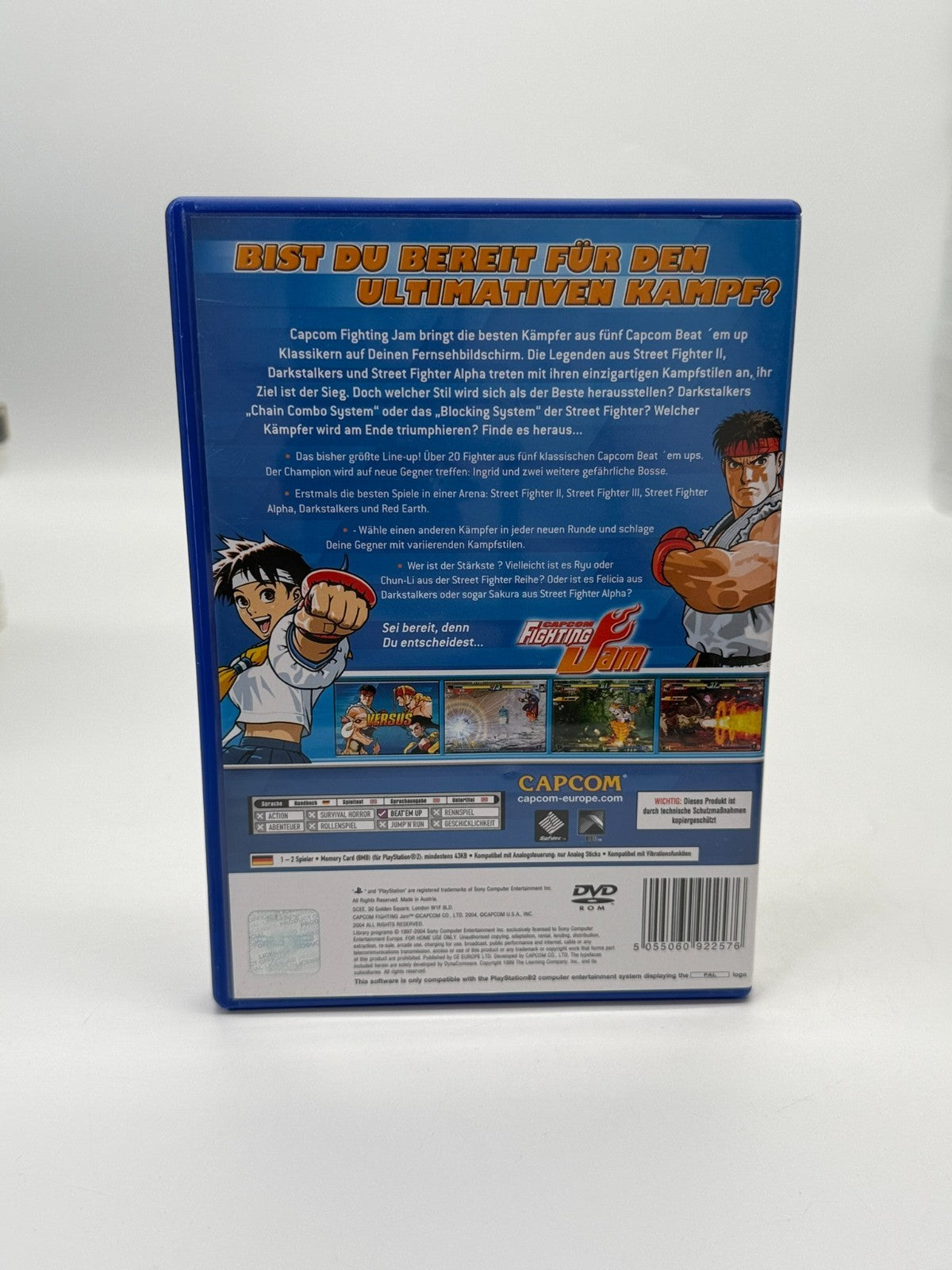 Capcom Fighting Jam Sony Playstation 2 Sehr guter Zustand CIB OVP
