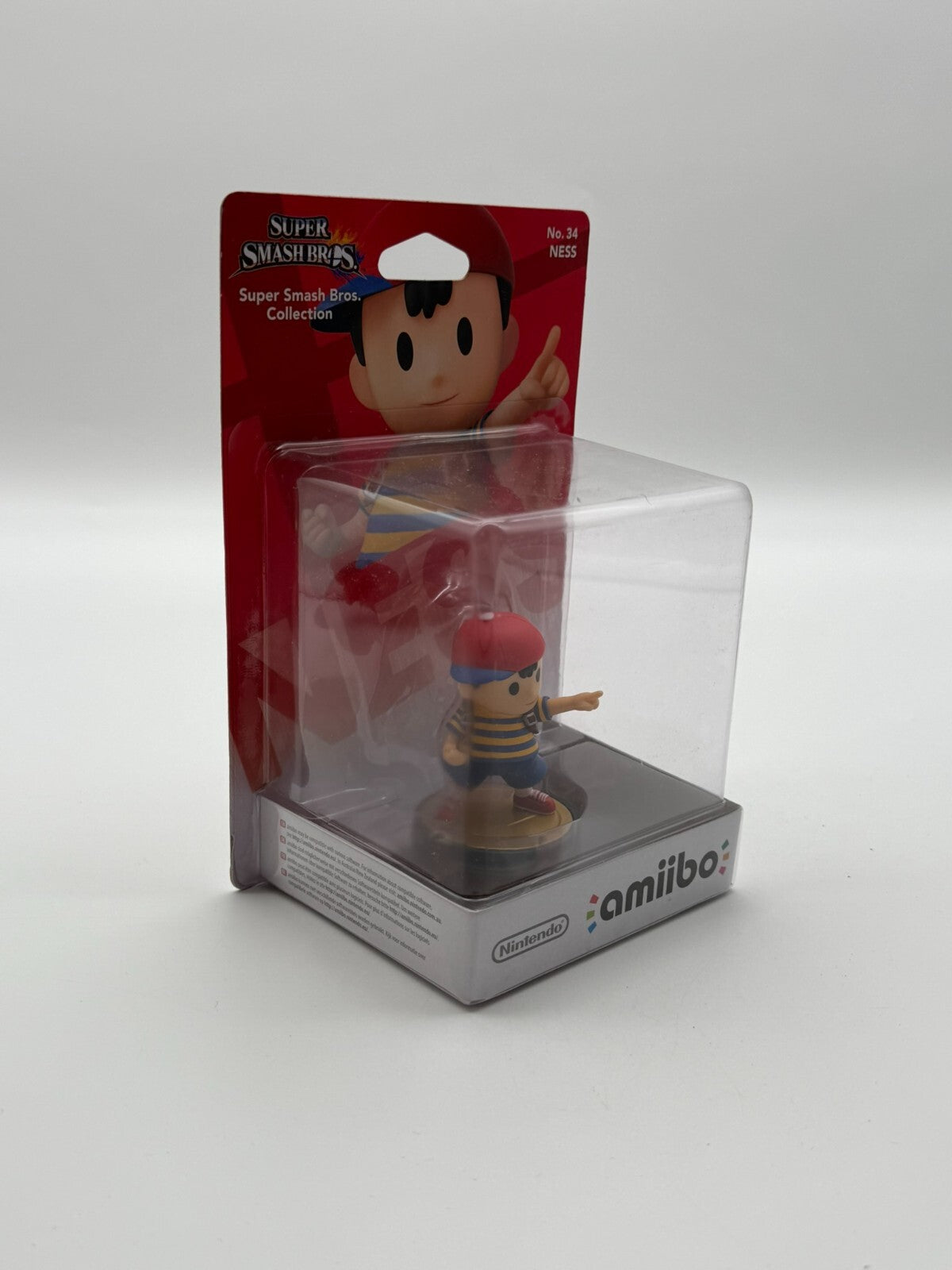 Super Smash Bros. Ness No. 34 Amiibo 3DS Wii U Switch New & Unused