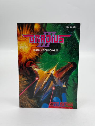 Gradius III Super Nintendo SNES NTSC-U/C Sehr guter Zustand Modul + Anleitung