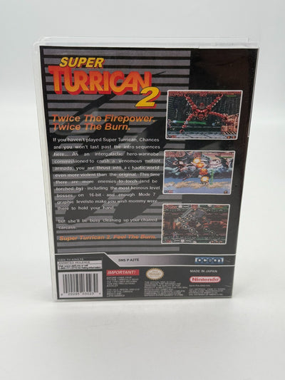 Super Turrican 2 Super Nintendo SNES PAL good condition Cartridge + Protective Sleeve