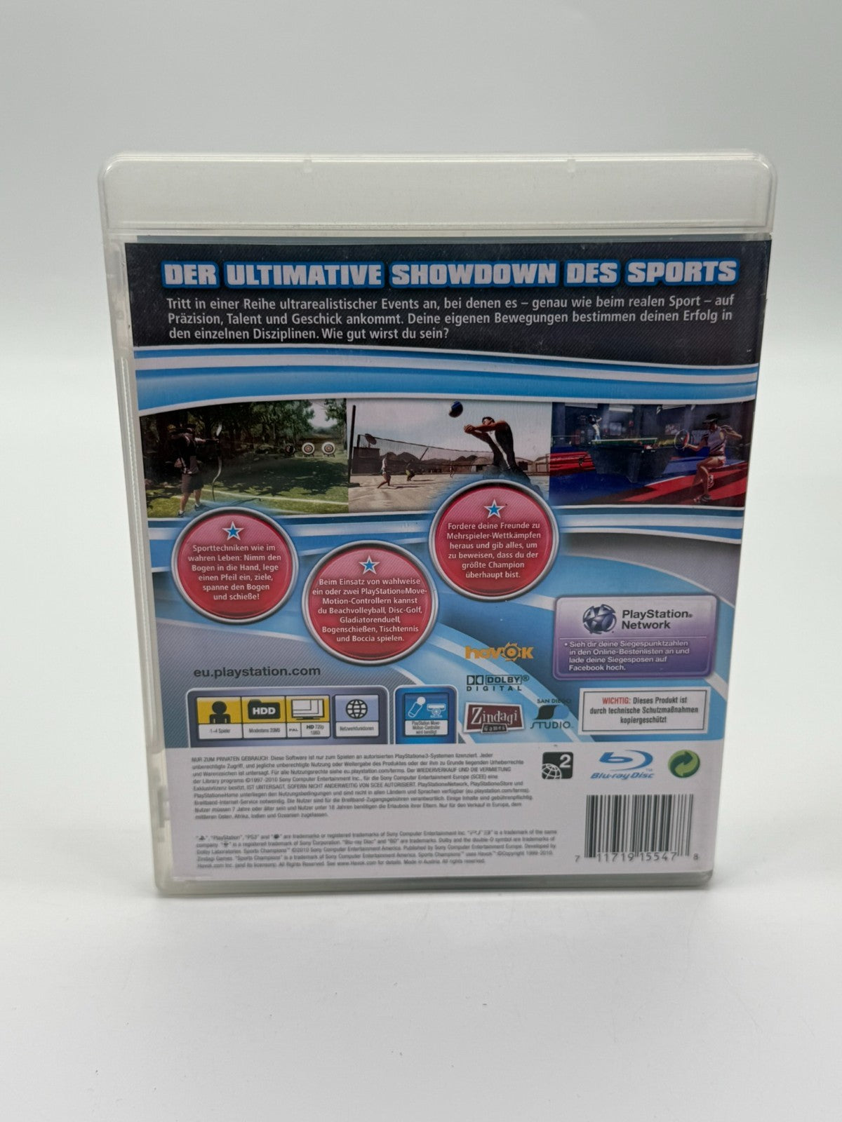 Sports Champions Sony Playstation 3 guter Zustand CIB OVP