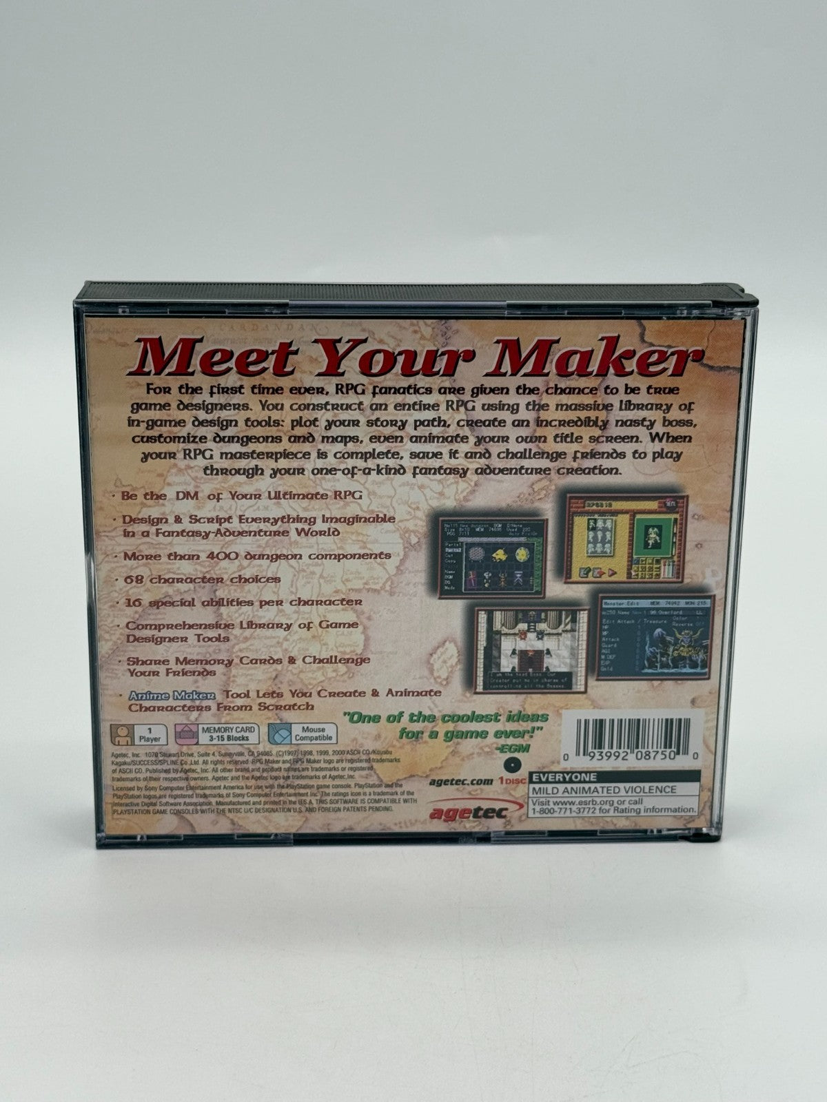 RPG Maker Sony Playstation 1 guter Zustand CIB OVP NTSC U/C