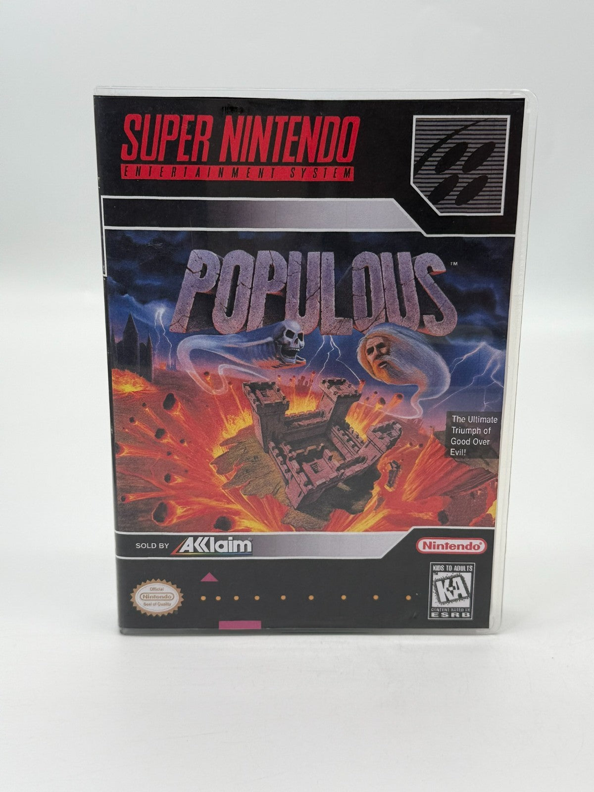 Populous Super Nintendo SNES NTSC-U/C bon - très bon état
