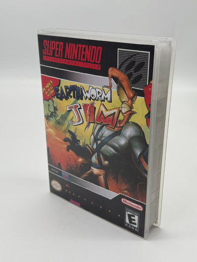 Earthworm Jim Super Nintendo SNES NTSC-U/C bon - très bon livret + cartouche