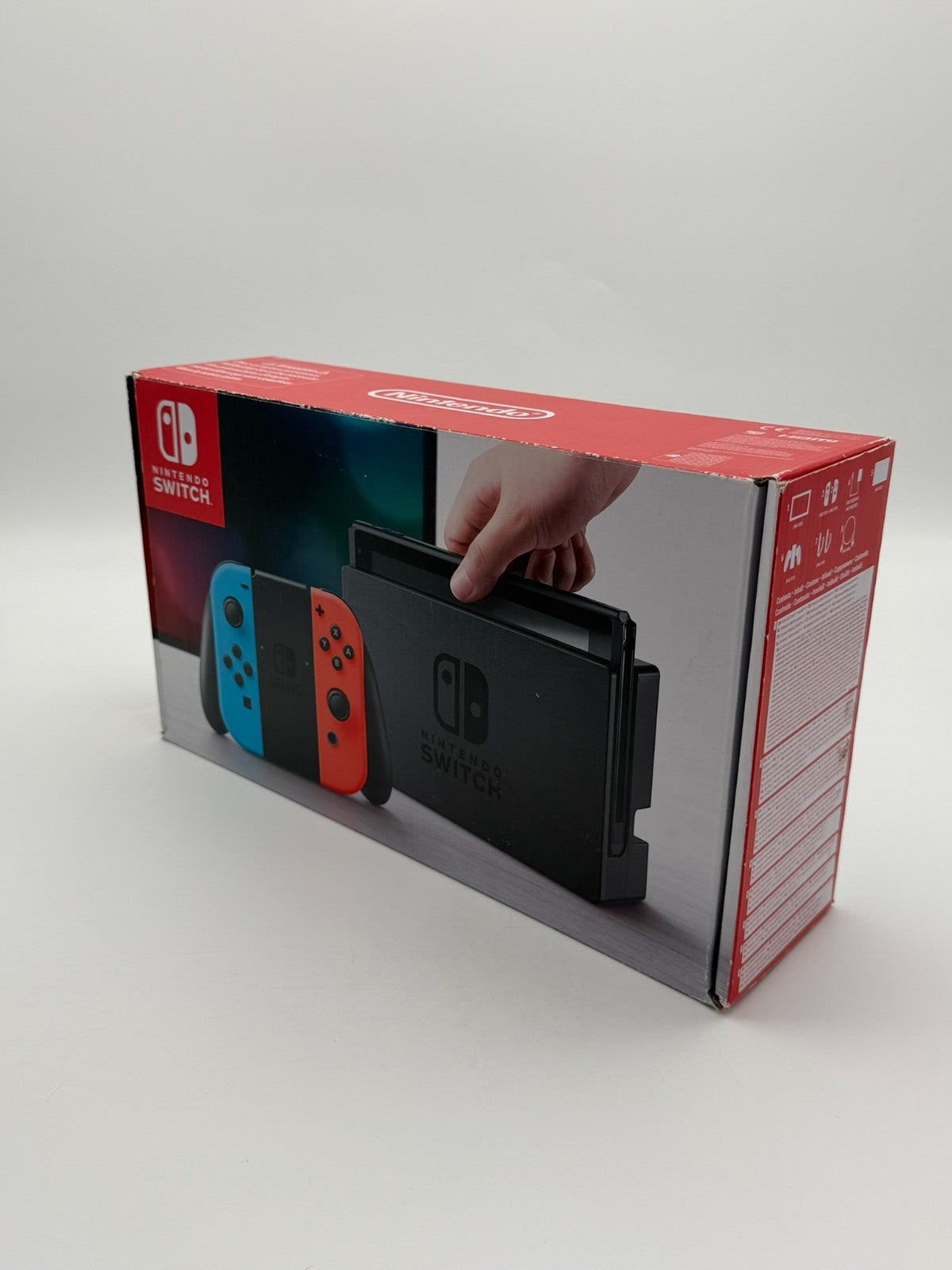 Nintendo Switch V1 Console Green Red Good Condition with Original Packaging