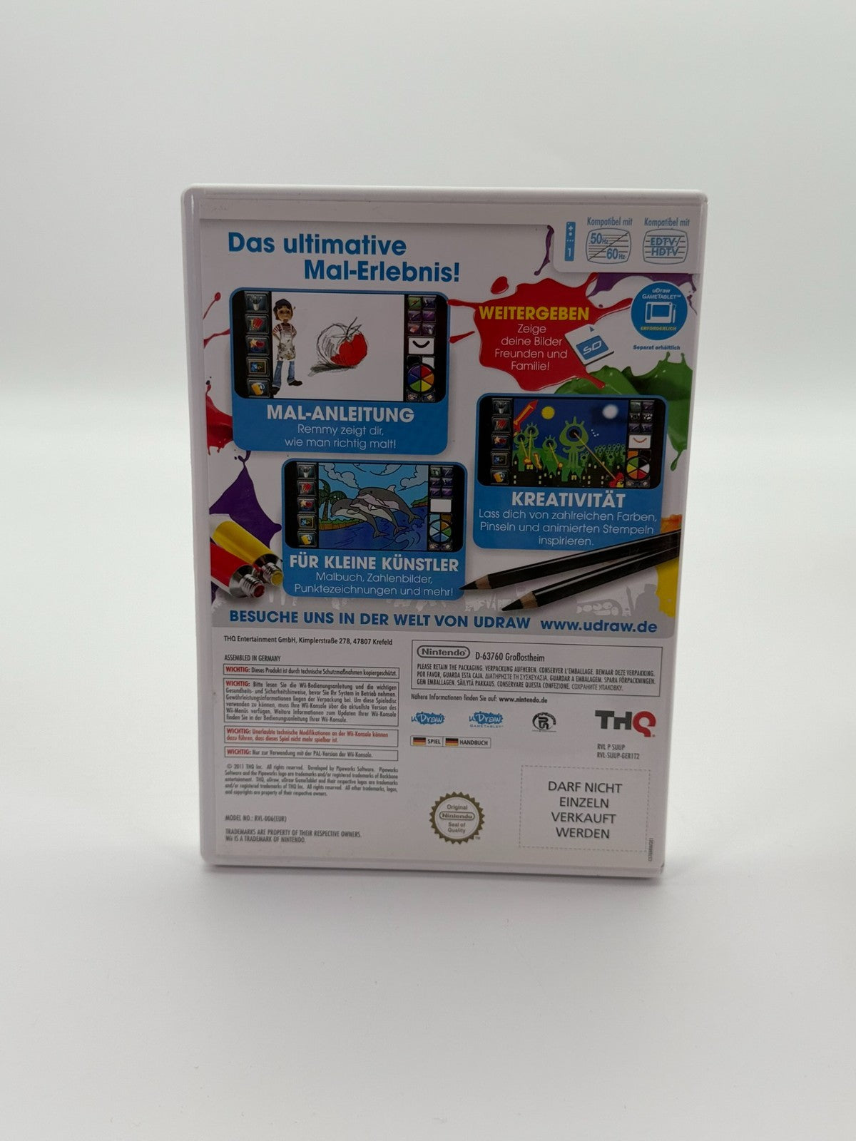 uDraw Studio Instant Artist Nintendo Wii Sehr guter Zustand CIB OVP