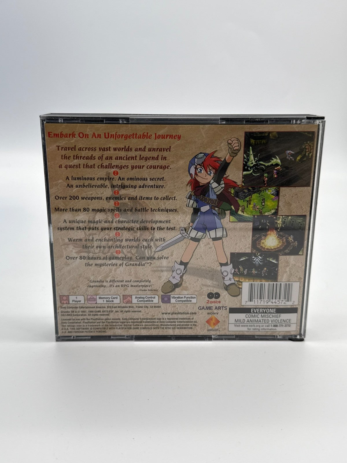 Grandia Sony Playstation 1 NTSC U/C guter - Sehr guter Zustand CIB OVP