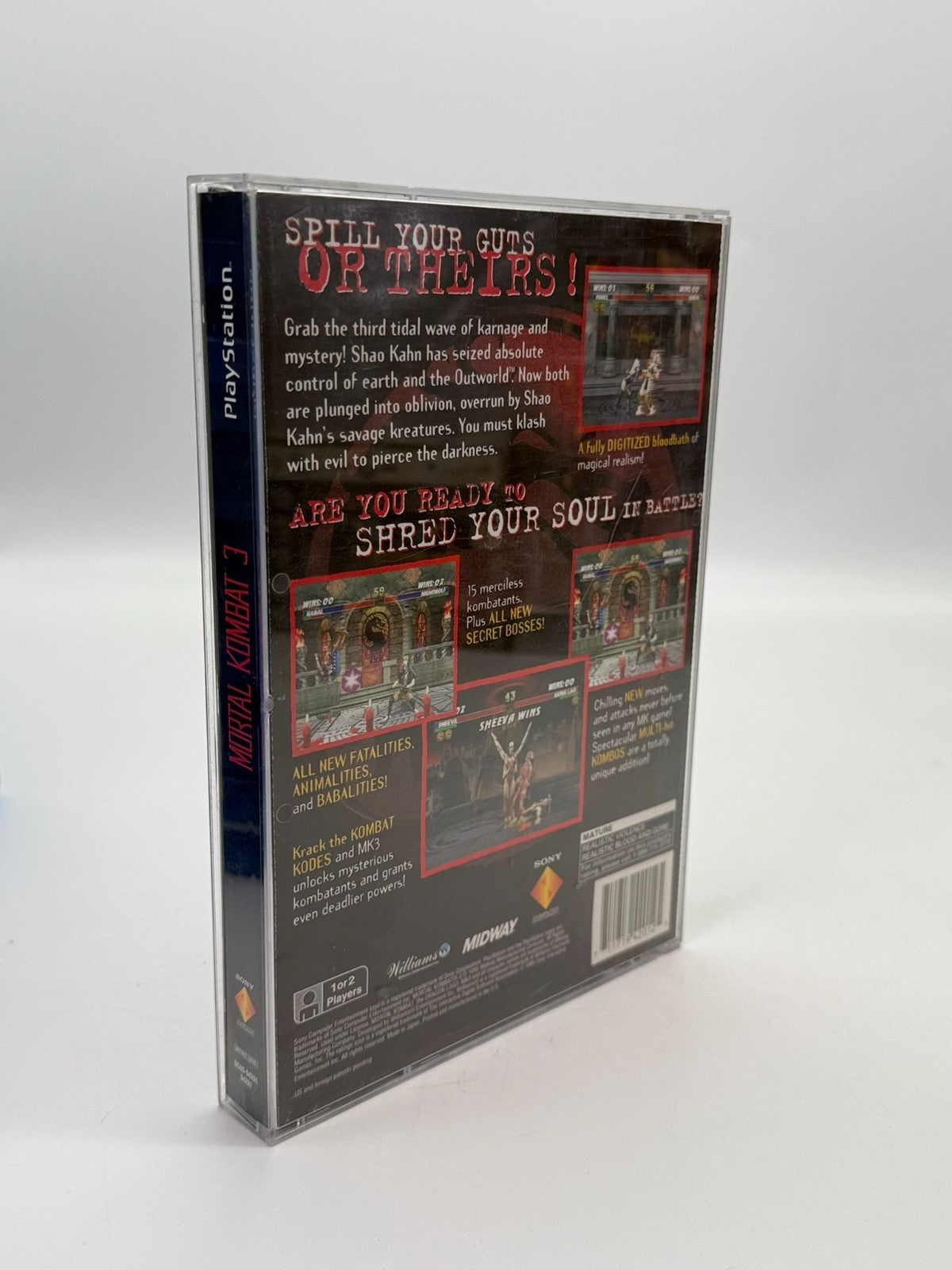 Mortal Kombat 3 Sony Playstation 1 NTSC U/C Longbox guter Zustand CIB OVP