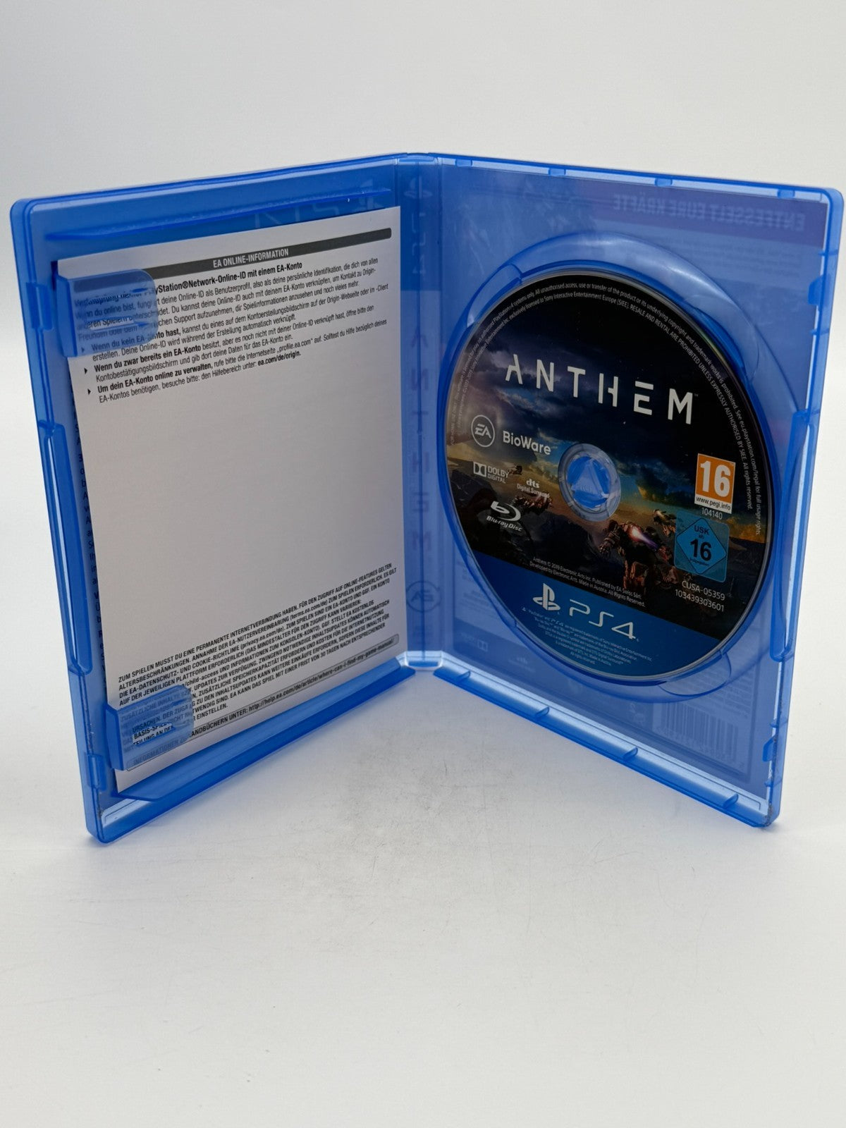 Anthem Sony Playstation 4 Très bon état CIB OVP