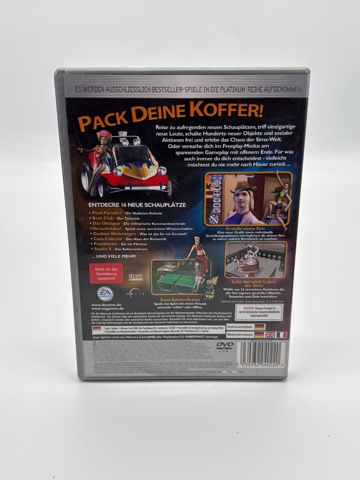 Die Sims brechen aus Sony Playstation 2 guter Zustand CIB OVP